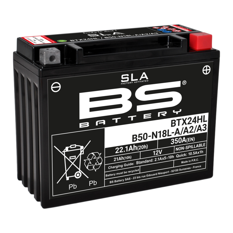 Honda Gl 1000 [BS BATTERY] - SLA Wartungsfreie Batterie Werkseitig aktiviert - BTX24HL/B50-N18L-A/A2/A3