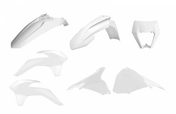 KTM 125 EXC SIX Days [2014-2016] - Enduro Restyling Plastik-Kit Weiß KTM EXC