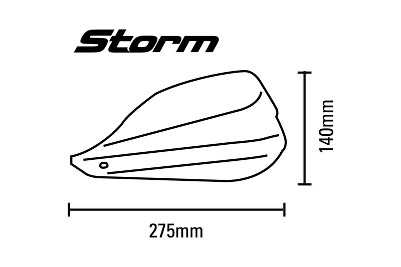Kawasaki Z 900 [BARKBUSTERS] - Storm Hanguads Set Single Point Clamp Mount-Guidon End Noir