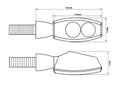 Yamaha R125 YZF-R125 [Highsider]-CNC 3in1 LED back, brake light, turn signal Little Bronx-5