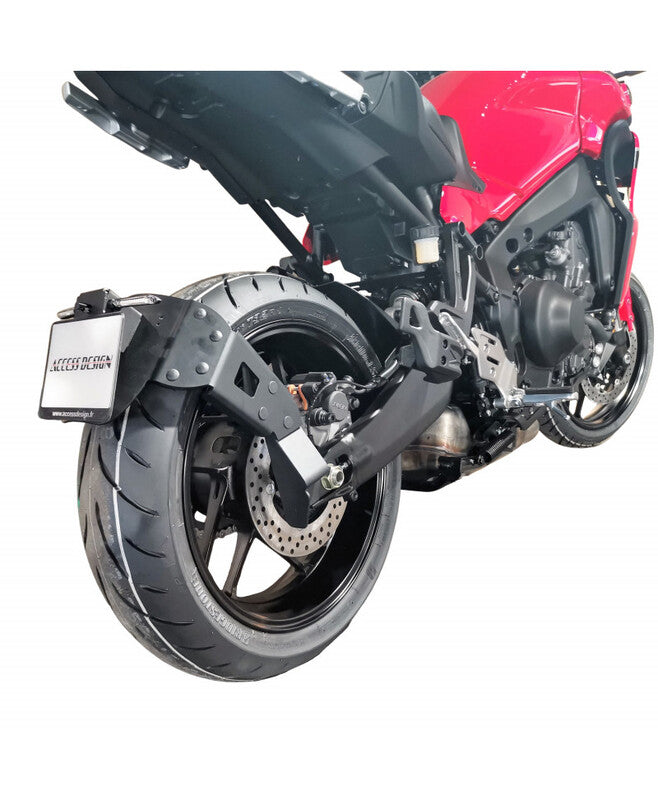 Yamaha Tracer 9 Y-Amt [ACCESS DESIGN] - ''Wheel Fitted'' License Plate Holder Black - Yamaha MT-09 Tracer/GT