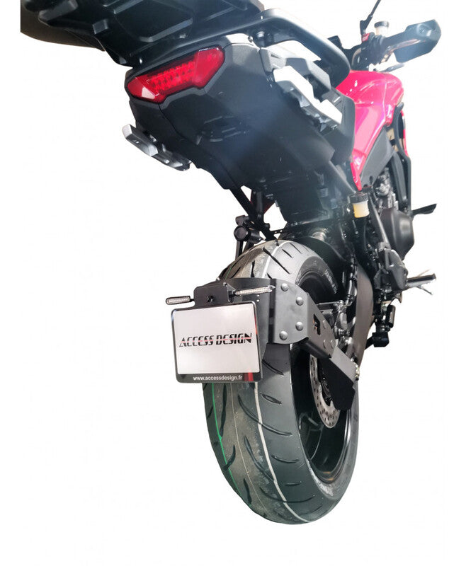 Yamaha Tracer 9 [ACCESS DESIGN] - Support de plaque d'immatriculation « monté sur roue » noir - Yamaha MT-09 Tracer/GT
