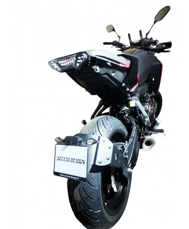 Yamaha Tracer 700 [ACCESS DESIGN] - ''Wheel Fitted'' License Plate Holder Black - Yamaha MT-07 Tracer