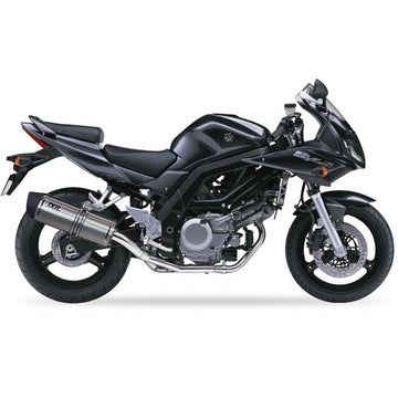 Suzuki SV 650 S [2006-2012] - Hexoval Endtopf Edelstahl / Endkappe Edelstahl schwarz - OS8056VSE