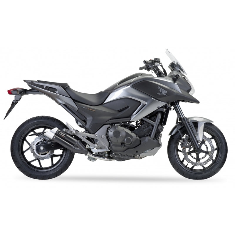Honda Nc 750 S Dct [IXIL] - Hyperlow Endtopf Edelstahl schwarz / Endkappe Aluminium - XH6362XB
