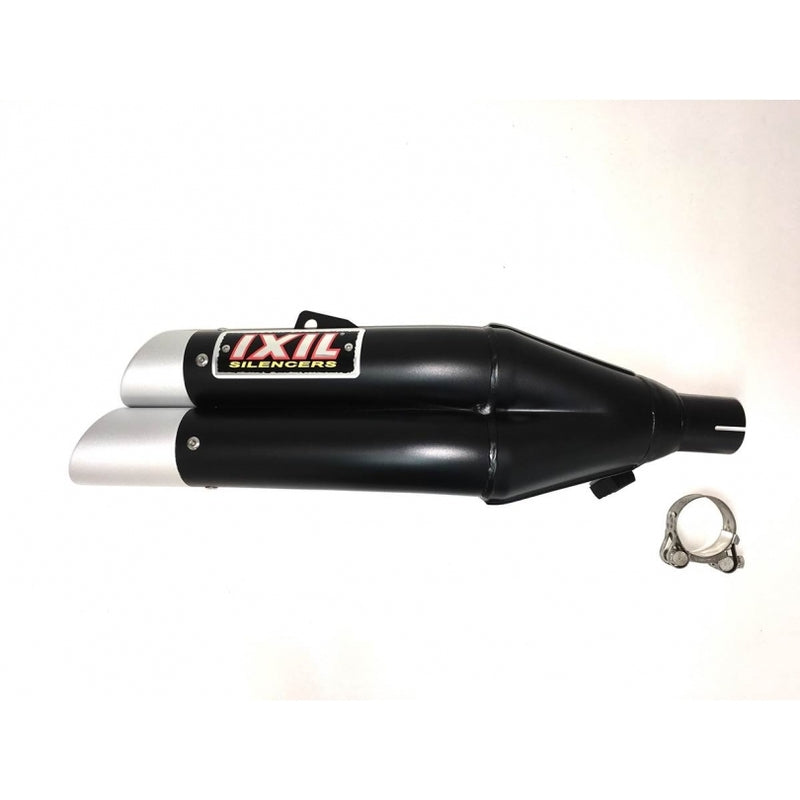 Honda Nc 750 S Dct [IXIL] - Hyperlow Endtopf Edelstahl schwarz / Endkappe Aluminium - XH6362XB