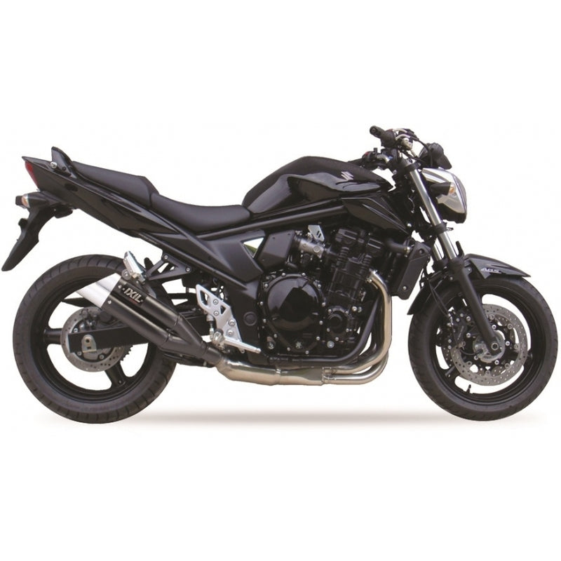 Suzuki Gsf 650 Bandit [IXIL] - Hyperlow silencer stainless steel black / end cap aluminum - XS8357XB