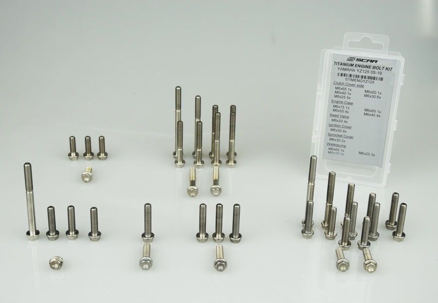 Yamaha YZ 125 (CE 16) [2022-2023] - Engine Screw Kit Titanium 39 Screws