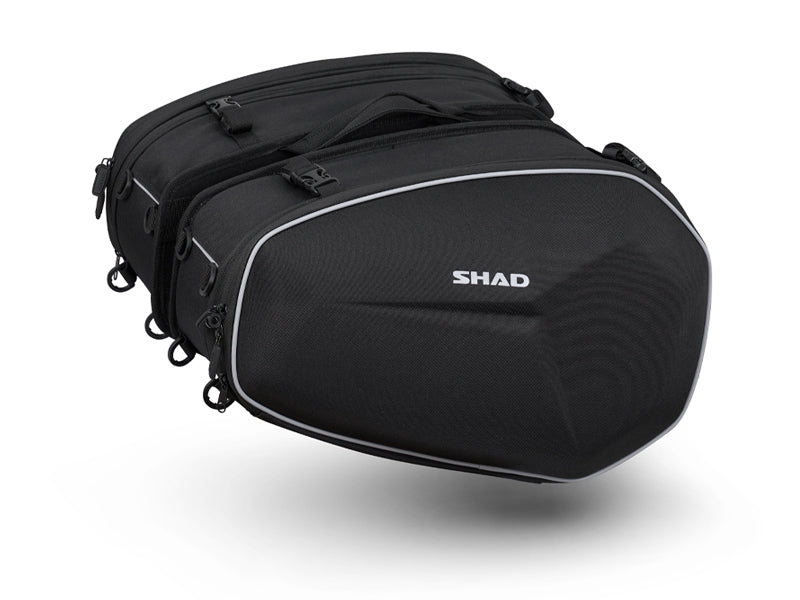 Cf Moto 700 Cl X Heritage [SHAD] - E48 expandable saddlebags Black - 46/58L