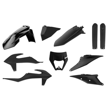 KTM 350 EXC-F SIX Days [2020-2023] - Plastik-Kit Schwarz - KTM EXC/EXC-F