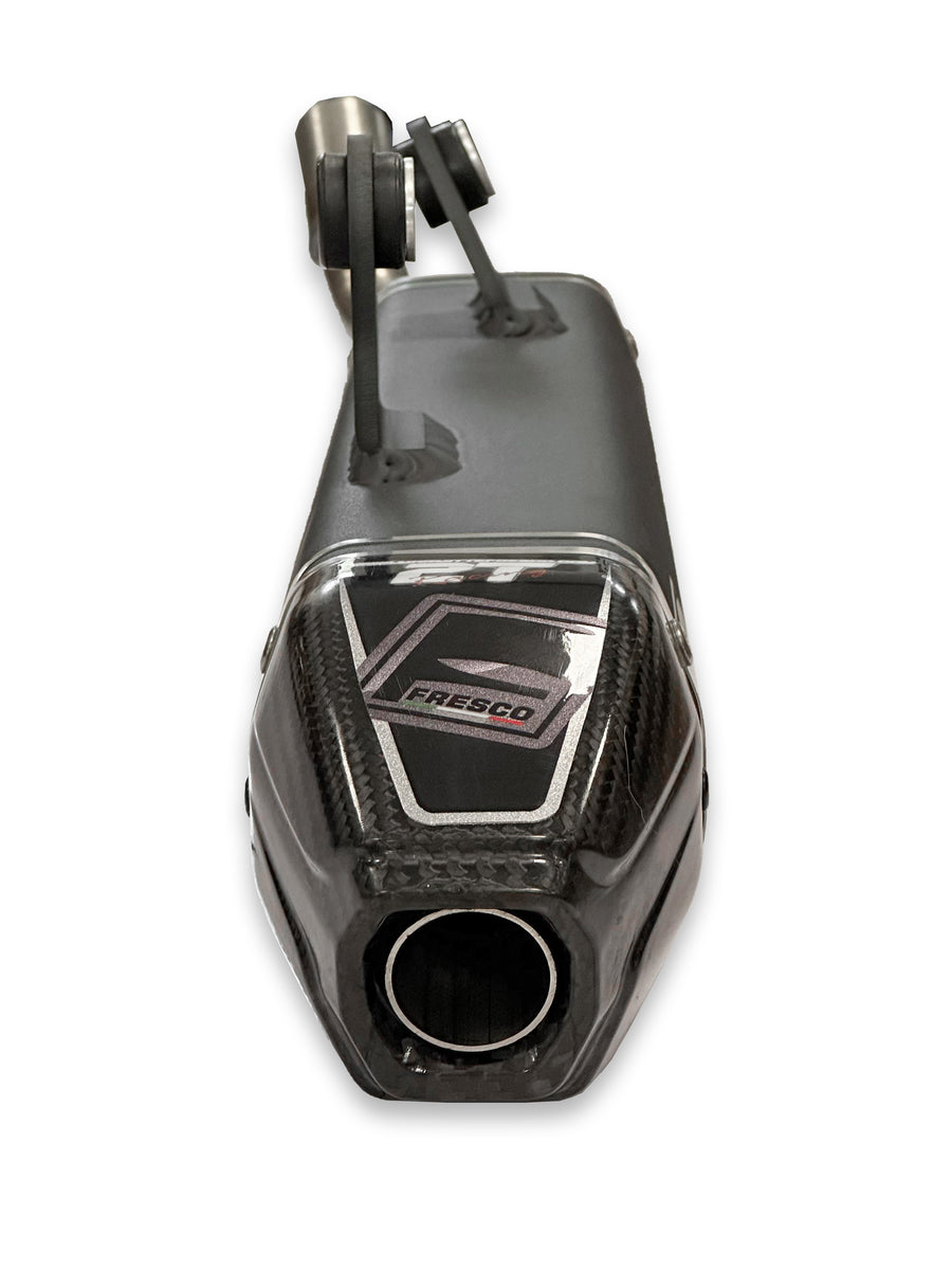 YAMAHA YZ 250 X [2016-2027] - Carby Schalldämpfer schwarzes Aluminium/Karbon-Endkappe