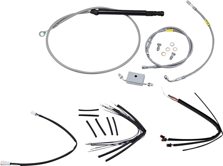 harley davidson flfb [BURLY BRAND] – Lenkerzug- und Bremsleitungs-Kit für Burly Ape Lenker
