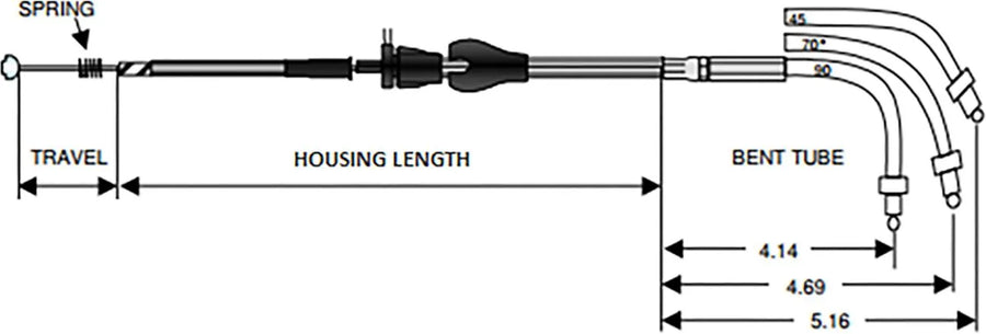 harley davidson flhri [DRAG SPECIALTIES] - Câble de ralenti gainé en acier inoxydable