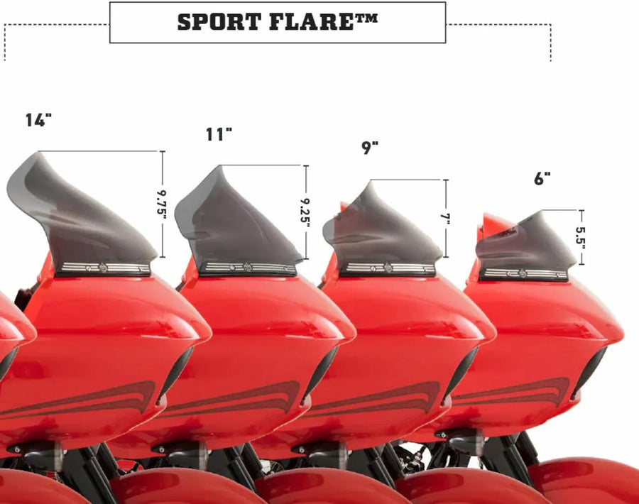 harley davidson fltruse [KLOCK WERKS] – Pare-brise Sport Flare™