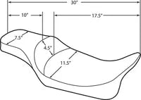 Harley Davidson Flhri [DRAG SPECIALTIES] – Predator 2-Up Sitzbank mit verlängerter Reichweite