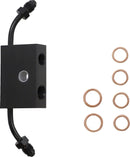 harley davidson flfb [LA CHOPPERS] – Standard Midnight Geflochtenes Lenkerkabel/Bremsleitungs-Kit-2