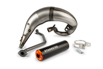 Beta RR Track 50 2T - Exhaust Streetrace High Mount CNC orange black