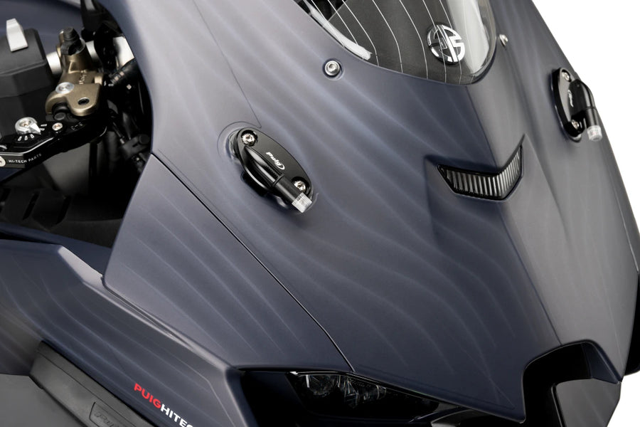 KAWASAKI ZX-10RR [2025] – Coques de rétroviseurs avec jeu d'indicateurs de languette – Noir