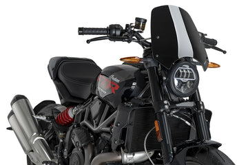 INDIAN FTR 1200 SPORT [2025] - PUIG New Generation Sport Windschild | Schwarz | PUIG 22348N