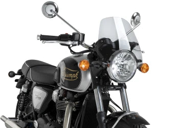 TRIUMPH BONNEVILLE T 120 NOIR [2025] – bulle touring – transparent