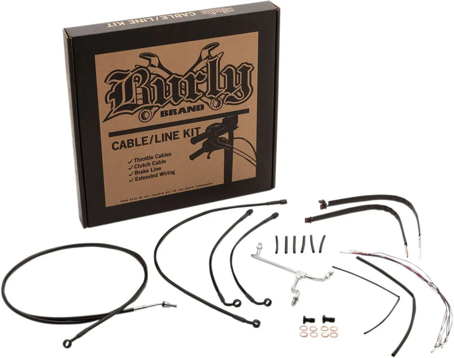 harley davidson flhrxs [BURLY BRAND] – Komplettes Edelstahl-Lenkerzug/Bremsleitungs-Kit