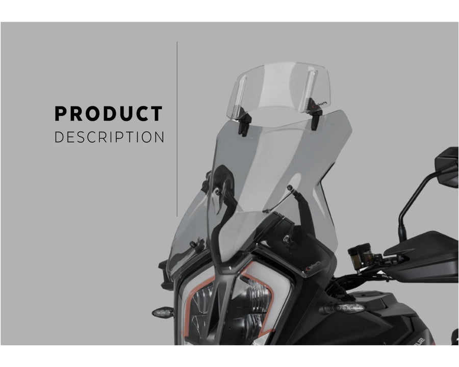 KTM 890 SMT [2025] – Spoilerscheibe 2.0 Clip-on – Transparent