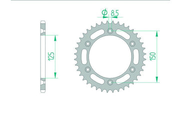 Ktm 790 DUKE ABS L A2 [2018-2020] - Kettenkit 520 XSR4 - 16/41-116 - Standard Kettenrad Stahl