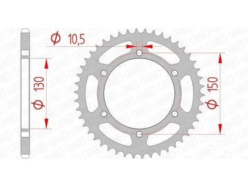 Yamaha XJ 6 N ABS (RJ 19) [2009-2012] - Kettenkit 520 XSR4 - 16/46-118 - Standard Kettenrad Stahl