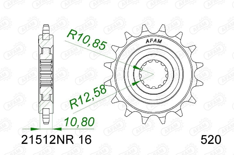 Yamaha XJ 6 S Diversion ABS (RJ 22) [2013-2016] - Kettenkit 520 XSR4 - 16/46-118 - Standard Kettenrad Stahl