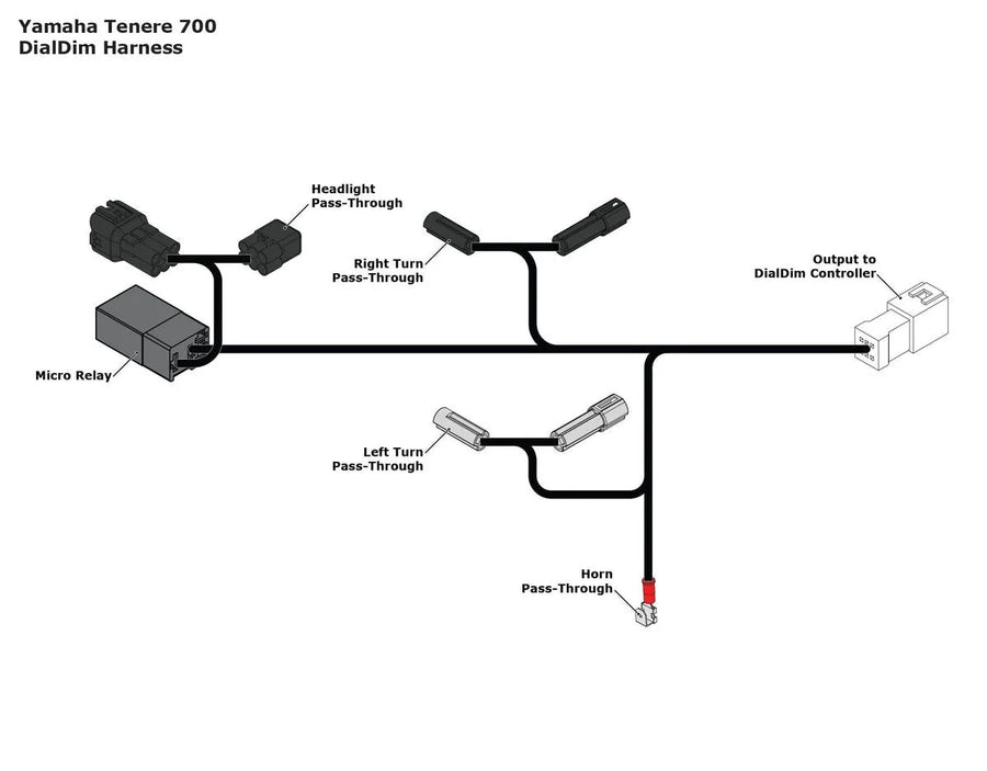 Yamaha Tenere 700 [Denali]-P&P Daldim Kabel adapter