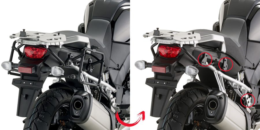 SUZUKI DL 1000 V STROM [2017-2018] - Support de valise latérale à dégagement rapide
