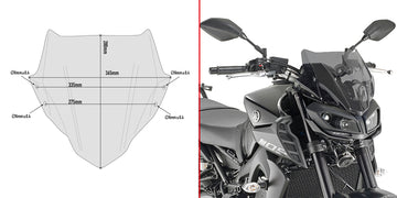 YAMAHA MT 09 MT 09 SP MT 09 TRACER [2017-2020] - Saute vent spécifique