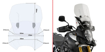 SUZUKI DL 1000 V STROM [2014-2016] - Specific sliding windshield