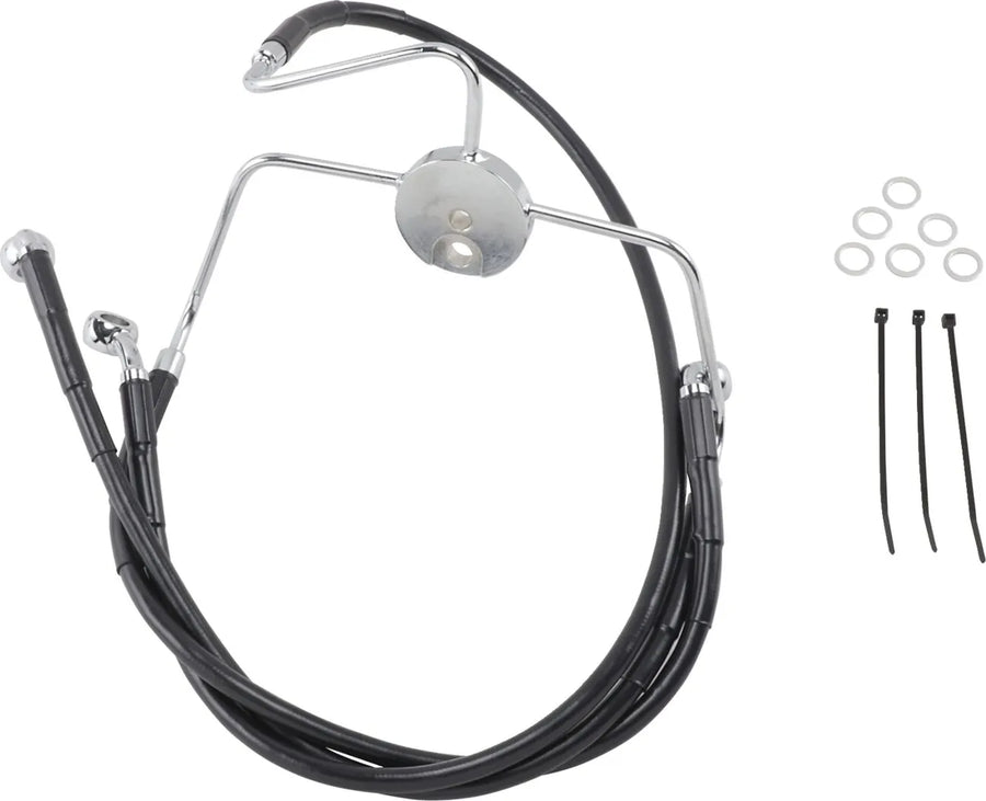 Harley Davidson Flhr [DRAG SPECIALTIES] - Kit de conduite de frein en vinyle noir étendu