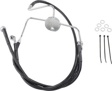 harley davidson flhri [DRAG SPECIALTIES] - Extended Black Vinyl Brake Line Kit