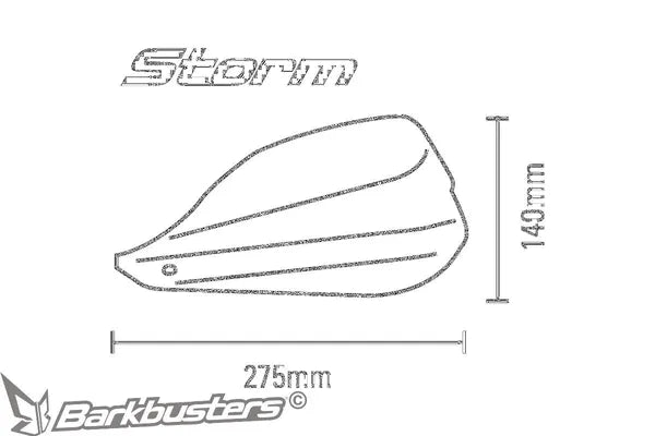 CF Moto 650 650 [BARKBUSTERS] – STORM Handprotektoren für 22 mm Lenker