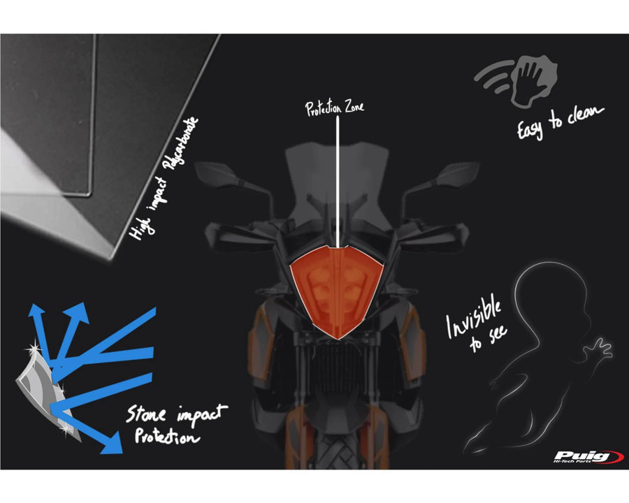 KTM 390 ADVENTURE SW [2024] – Protection phare – Transparent