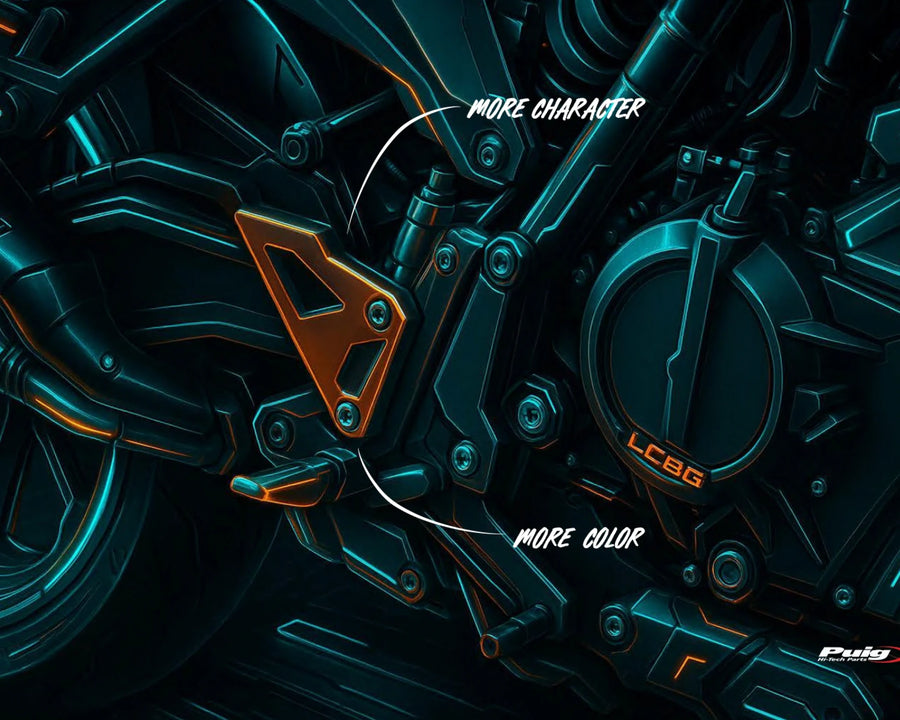 KTM 990 DUKE R [2025] – Plaques de talon – Noir