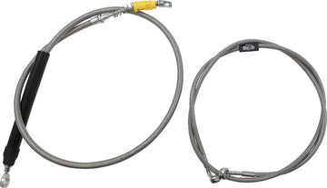 harley-davidson street bob [LA CHOPPERS] - Complete stainless steel braided handlebar cable/brake line kit