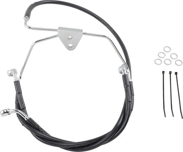 harley davidson flhtcui [DRAG SPECIALTIES] - Extended Black Vinyl Brake Line Kit