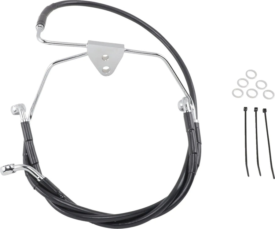 harley davidson flhtcui [DRAG SPECIALTIES] - Extended Black Vinyl Brake Line Kit