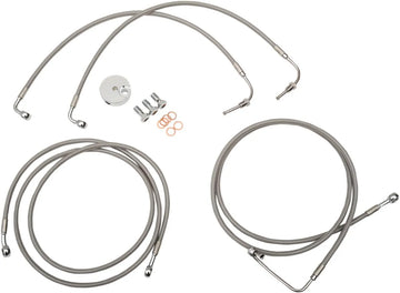 harley davidson fltruse [LA CHOPPERS] - Kit de conduites de frein en acier inoxydable - 0