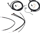 Harley Davidson Flhrxs [BURLY BRAND] - Kit complet de câbles/lignes de guidon en vinyle noir pour Ape Hanger-1