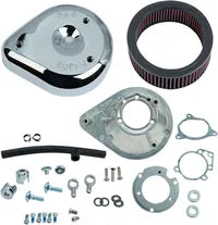 Harley-Davidson FLSS 1800 Softail Slim S [2016-2017] - Mini Teardrop Stealth Luftfilter-Kit – Oberfläche: Silber – Bild 11