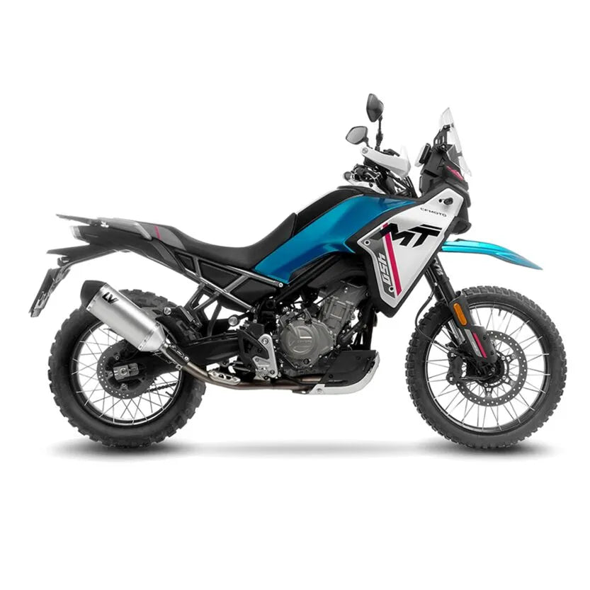 cf moto 450 [LEOVINCE] – LV-14 stainless steel rear silencer
