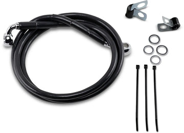 Harley Davidson FXSTS [DRAG SPECIALTIES] - Kit de conduite de frein en vinyle noir étendu - 0