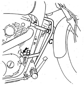 Honda VT 1100 C [1988-1994] - barre de protection des moteurs