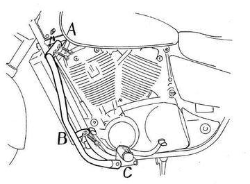 Honda VT 1100 C2 Shadow [1995-2000] - barre de protection des moteurs