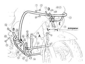 Honda NT 650 V Deauville [1998-2005] - motor protection bar - 0