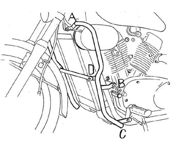 Kawasaki VN 1500 [1988-2004] - barre de protection des moteurs - 0